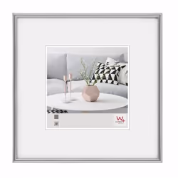 Walther Design KS440H, Cadre pour une seule photo, Plastique, Argent, Mur, 28 x 28 cm, 23 mm