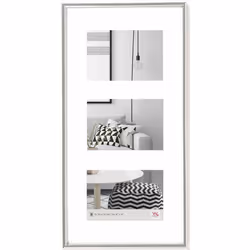 Walther Design KS315S, Cadre pour une seule photo, Plastique, Argent, Mur, 10 x 15 cm, Rectangulaire