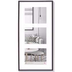 Walther Design KB338S, Cadre pour une seule photo, Plastique, Noir, Mur, 13 x 18 cm, 19 mm