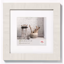Walther Design HO440V, Cadre pour une seule photo, Bois, Blanc, 28 x 28 cm, Carré, 445 mm