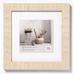 Walther Design HO330W, Cadre pour une seule photo, Bois, Crème, Blanc, 18 x 18 cm, Carré, 344 mm