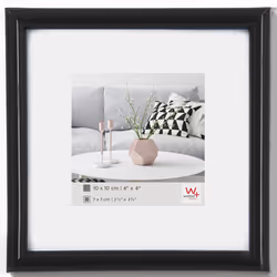 Walther Design KB220H, Cadre pour une seule photo, Plastique, Noir, 13 x 13 cm, Carré, 213 mm