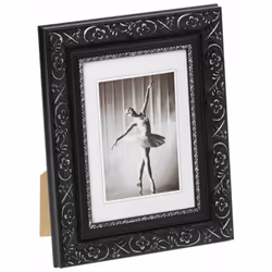 Walther Design CR030B, Bois, Noir, Argent, Cadre pour une seule photo, 13 x 18 cm, Rectangulaire, Baroque