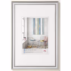 Walther Design KP824S, Plastique, Argent, Cadre pour une seule photo, Mur, 13 x 18 cm, Rectangulaire