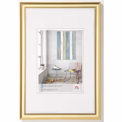 Walther Design KP030G, Cadre pour une seule photo, Plastique, Or, Mur, 13 x 18 cm, Rectangulaire