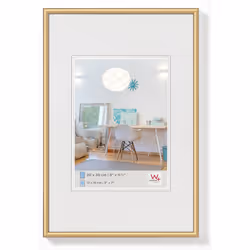 Walther Design KV824G, Plastique, Or, Cadre pour une seule photo, Mur, 10 x 15 cm, Rectangulaire