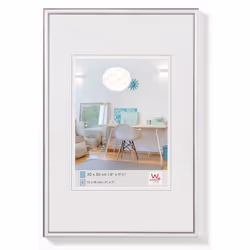 Walther Design KV060S, Plastique, Argent, Cadre pour une seule photo, Mur, 40 x 50 cm, Rectangulaire