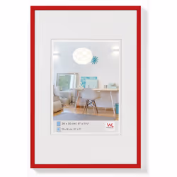 Walther Design KV080R, Plastique, Rouge, Cadre pour une seule photo, Mur, 50 x 70 cm, Rectangulaire