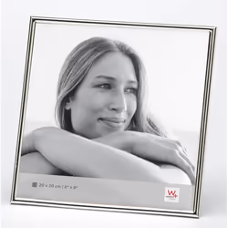 Walther Design WD220S, Argent, Cadre pour une seule photo, 20 x 20 cm, Carré, Portrait, 216 mm