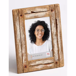 Walther Design YA015W, Verre, Bois, Blanc, Bois, Cadre pour une seule photo, Mat, Table, 10 x 15 cm