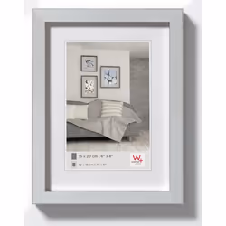 Walther Design JK520S, Polystyrol, Argent, Cadre pour une seule photo, Mur, 10 x 15 cm, Rectangulaire