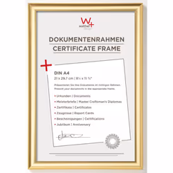 Walther Design KP130G, Cadre pour une seule photo, Or, 13 x 18 cm, Rectangulaire, Allemagne, 238 mm