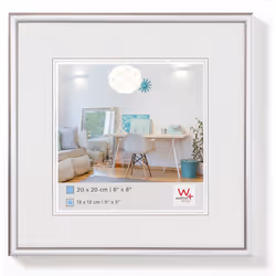 Walther Design KV220S, Verre, Plastique, Argent, Cadre pour une seule photo, Mur, 13 x 13 cm, Carré