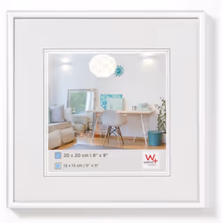 Walther Design KV220W, Verre, Plastique, Blanc, Cadre pour une seule photo, Mat, 13 x 13 cm, Carré