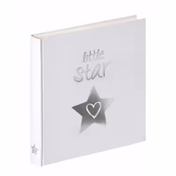Walther Design Baby Little Star, Argent, Blanc, 50 feuilles, 290 mm, 310 mm, 4,5 cm
