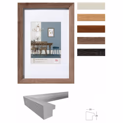 Walther Design EF220D, Cadre pour une seule photo, Bois, Gris, 13 x 13 cm, Rectangulaire, Allemagne