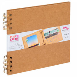 Walther Pimp and create album photo et protège-page Marron 30 feuilles Reliure spiralée
