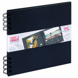 Walther Pimp and create album photo et protège-page Noir 30 feuilles Reliure spiralée