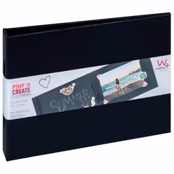 Walther MA-099-B, Noir, 24 feuilles, 10 x 15, 13 x 18, Reliure cousue, Papier, 205 mm