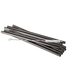 APS-Germany 93384 paille réutilisable Noir Acier inoxydable 10 pièce(s)