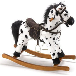 Cheval à bascule sonore Carlotta - Bayer Chic 2000 - 46cm - Bois et peluche de qualité
