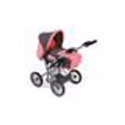 Poussette combinée pour poupée LENI anthracite - rose
