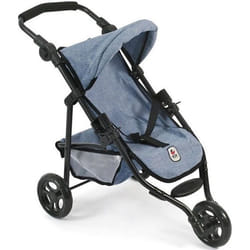 Petite poussette de jogging LOLA bleu jean pour poupée