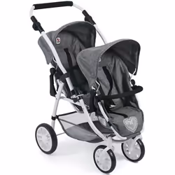 Le buggy Twinny pour poupées Anthracite