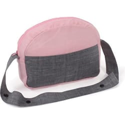 Sac à langer pour poussettes de poupées gris rose