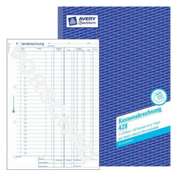Avery 428 livre d'administration Bleu, Blanc, Jaune