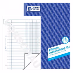 Avery 452, Bleu, Blanc, Papier, 210 mm, 297 mm