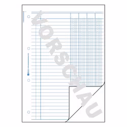 Avery 452 livre d'administration Bleu, Blanc