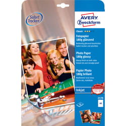 Avery A4 Double Sided Photo Quality Glossy Inkjet Paper - 2570 180g papier jet d'encre A4 (210x297 mm) Gloss Blanc