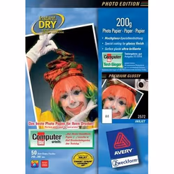 Avery Inkjet Photo-Paper 200 g/m² 50 sheets, 200 g/m², 50 feuilles, 210 x 297 mm