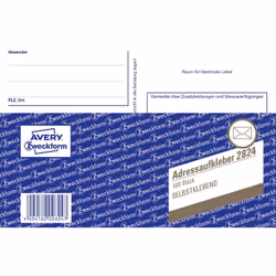 Avery 2824, Blanc, Rectangle, A6, Papier, 148 mm, 105 mm