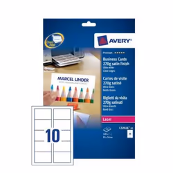 Avery C32026-10 carte de visite Laser Papier 100 pièce(s)