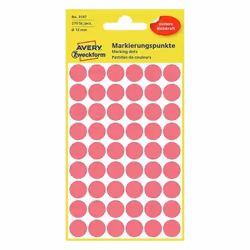 Avery 3147, Rouge, Rond, Permanent, Papier, 1,2 cm, 270 pièce(s)