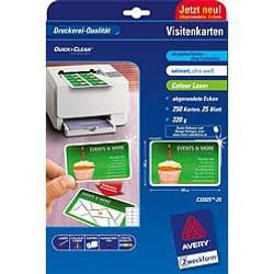 Avery C32025-25 carte de visite 100 pièce(s)