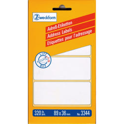 Avery Etiquettes adressage pour machine à écrire, 89 x 36 mm