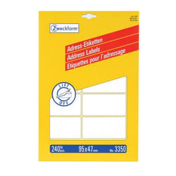 Avery 3350 étiquette auto-collante Rectangle aux angles arrondis Permanent Blanc 240 pièce(s)