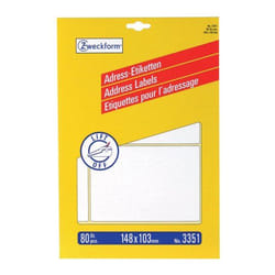Avery 3351 étiquette auto-collante Rectangle aux angles arrondis Permanent Blanc 80 pièce(s)