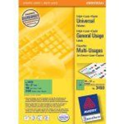 Avery Universal Labels, Green 70x37mm étiquette auto-collante 2400 pièce(s)