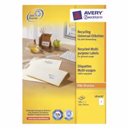Avery LR3478, Blanc, Papier, 210 mm, 297 mm, 100 pièce(s)