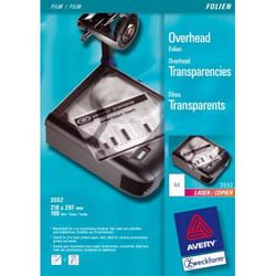 Avery 3552 film d'impression Laser A4 (210×297 mm) Polyester Transparent 100 feuilles