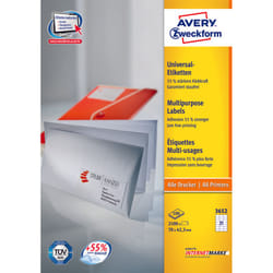 Avery 3652Z étiquette auto-collante Rectangle Blanc 2100 pièce(s)
