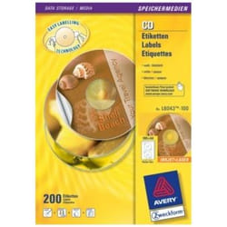 Avery L6043-100 étiquette à imprimer Transparent CD