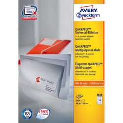 Avery 3658Z étiquette auto-collante Rectangle Blanc 2400 pièce(s)