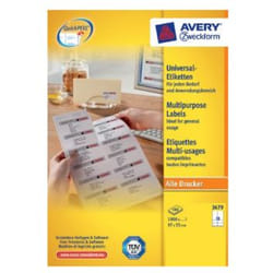 Avery 3679 étiquette à imprimer Blanc