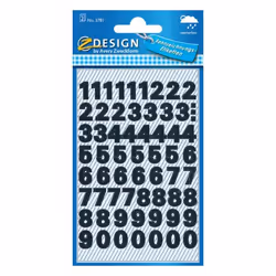 Avery 3781, Noir, Permanent, 7,6 cm, 12 cm, 126 pièce(s), 2 feuilles