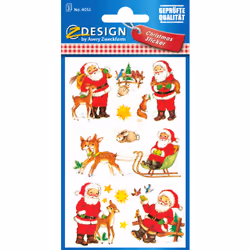 Avery 4053, Papier, Multicolore, Permanent, Noël, 76 mm, 120 mm